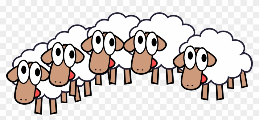 Org/image/800px/svg To Png/190148/ - Cartoon Flock Of Sheep #191384