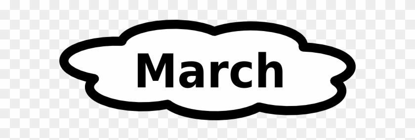 March Clip Art - March Black And White Clip Art #191418