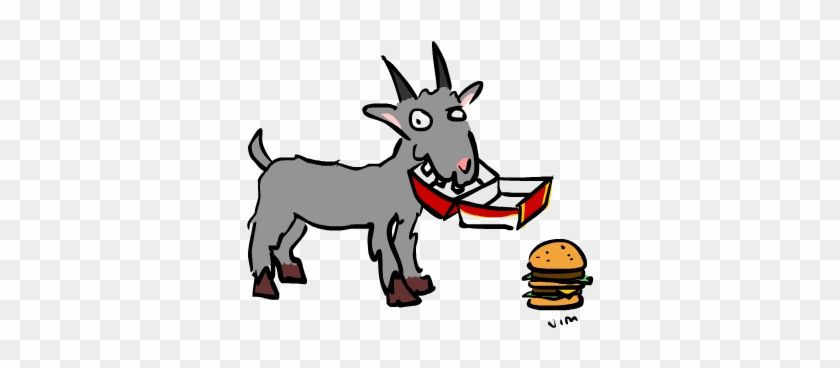 Goat Eating Garbage Cartoon #191792