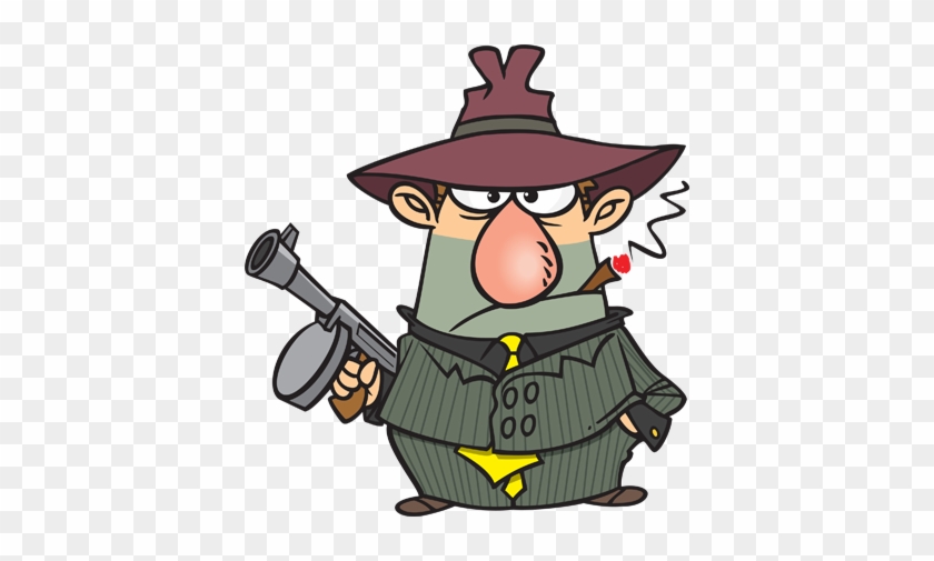 Fat Boy Cartoon - Cartoon Man With Gun #191805