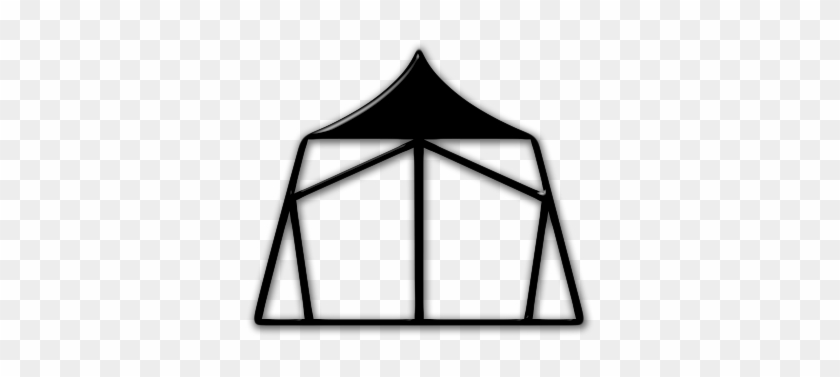 047415 Rounded Glossy Black Icon Sports Hobbies Camping - Tent #192085
