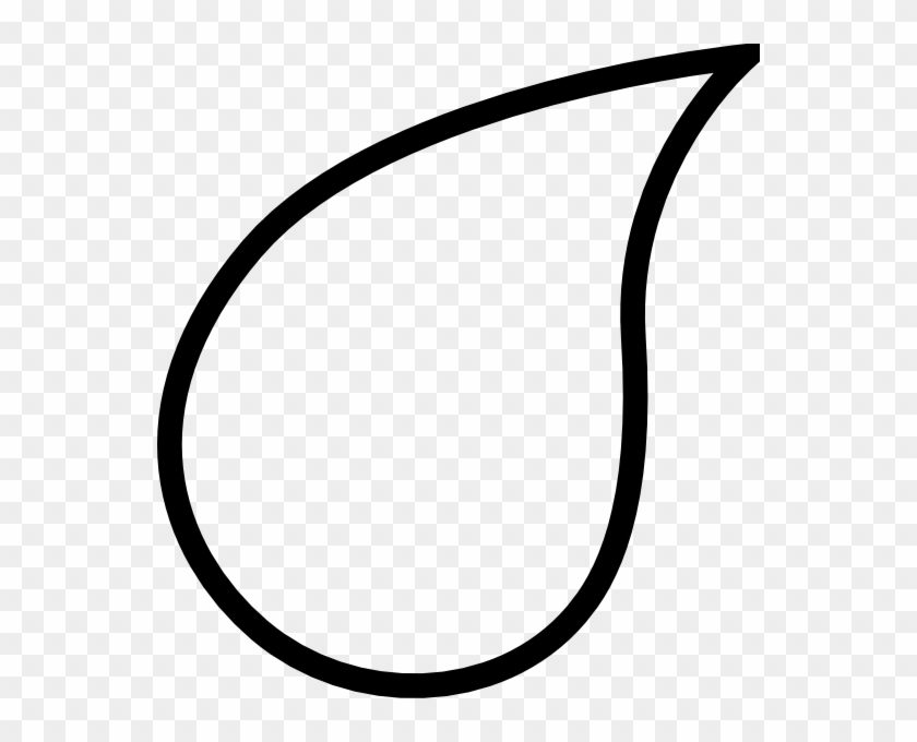 Teardrop Outline Transparent Fill Thick Clip Art - Tear Drop Tattoo Png #192298