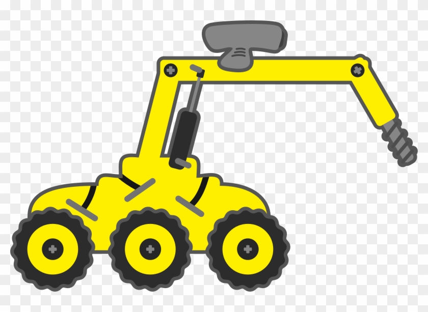 Free Heavy Equipment Driller Clip 51kb - Robot Car Clipart #192876