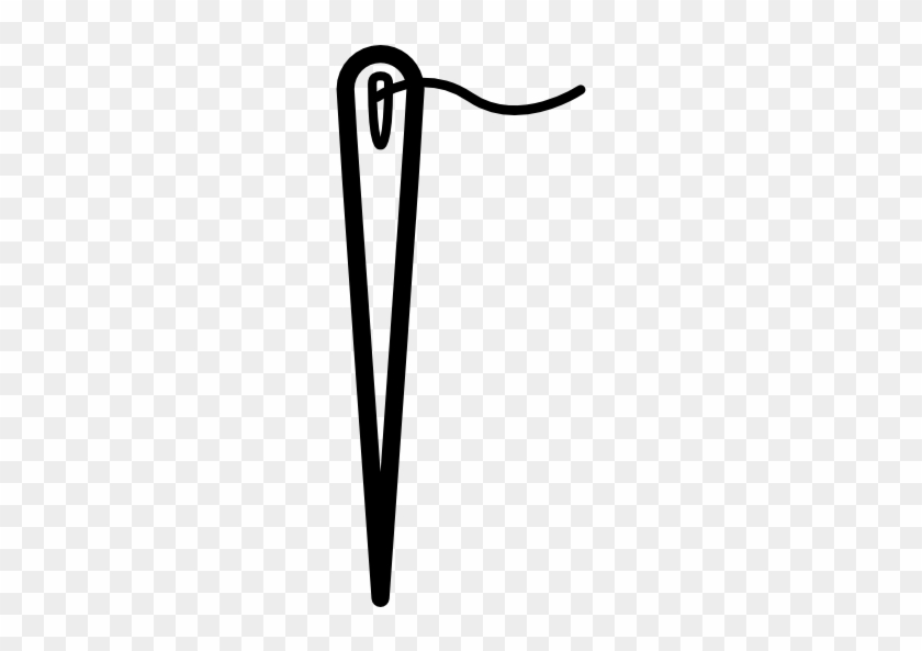 Needle Outline In Vertical With A Short Thread In The - Needle Outline In Vertical With A Short Thread In The #1144508