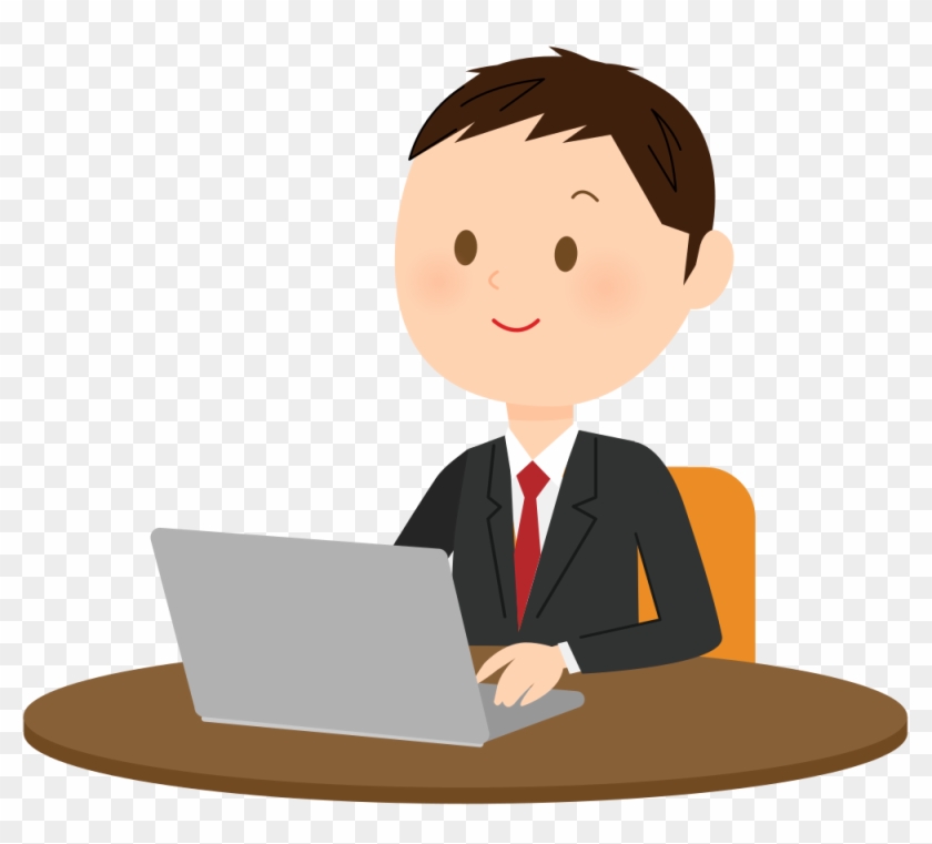 Male Computer User - User Sitting On A Computer #1144605