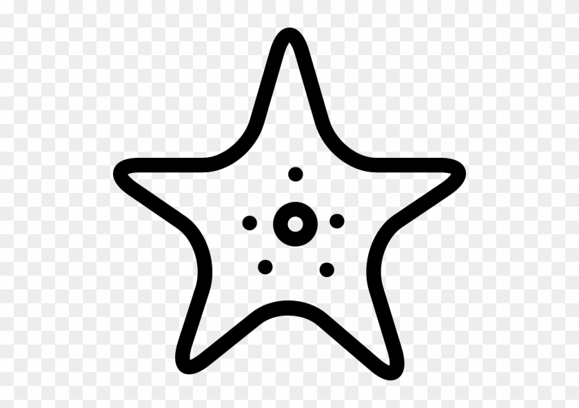 Starfish Icon - Outline Star Fish Png #1146176