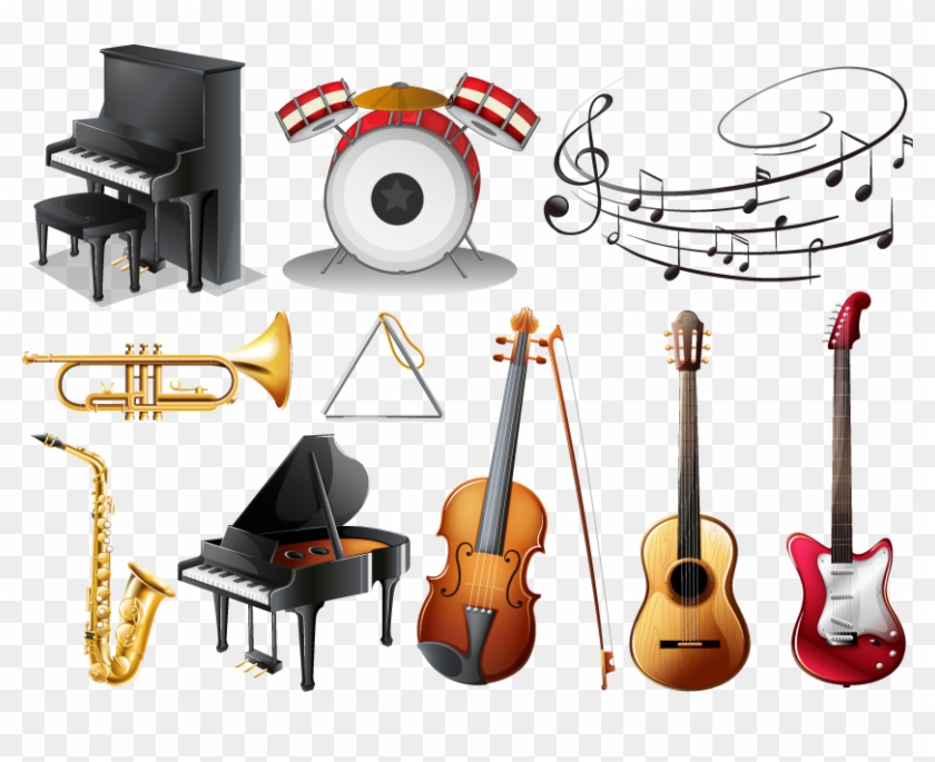 Musical Instrument Drums Drawing Illustration - Conjunto De Instrumentos Musicales #1146451