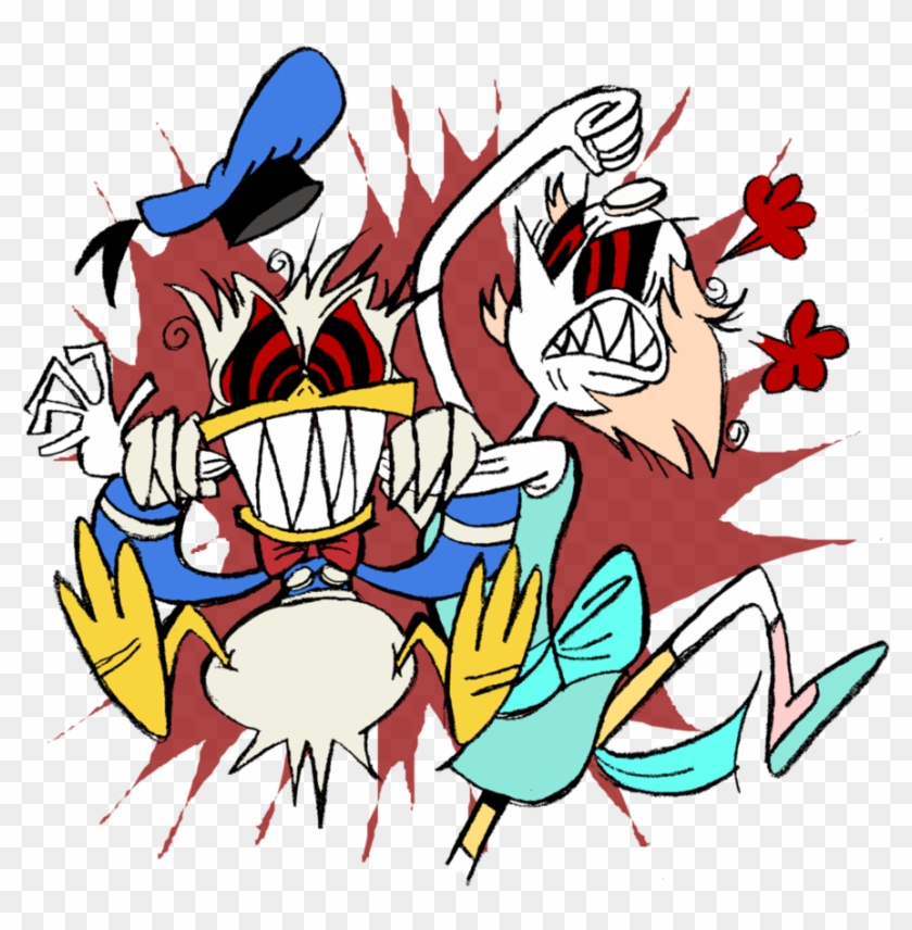 Ducks And Pearls Brawling By Eeyorbstudios - Cartoon #1147004