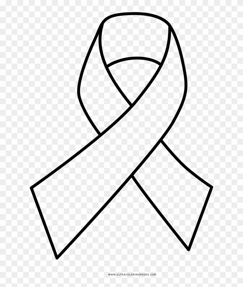 Yellowribbon Coloring Page - Breast Cancer Ribbon Drawing #1148439