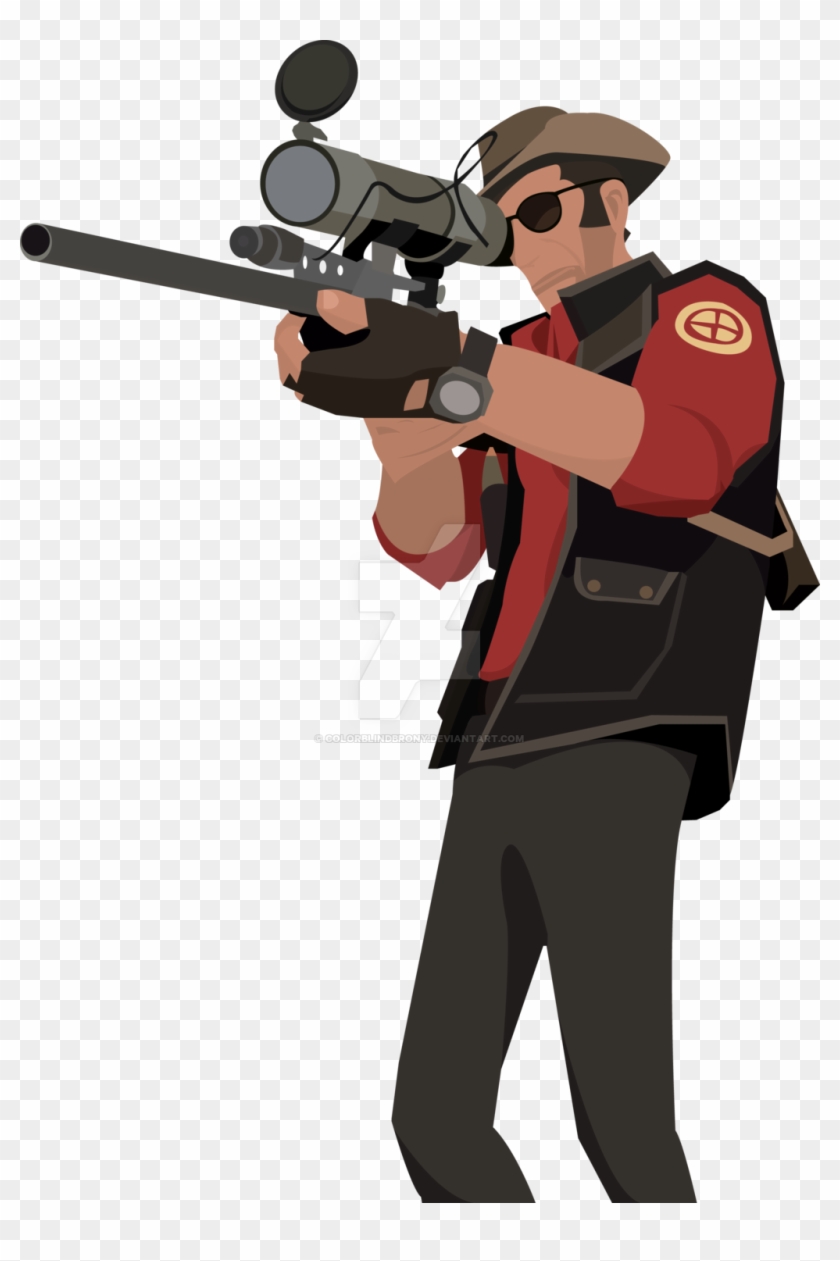 Red Sniper Vector By Colorblindbrony On Deviantart - Тф2 Снайпер #1149366