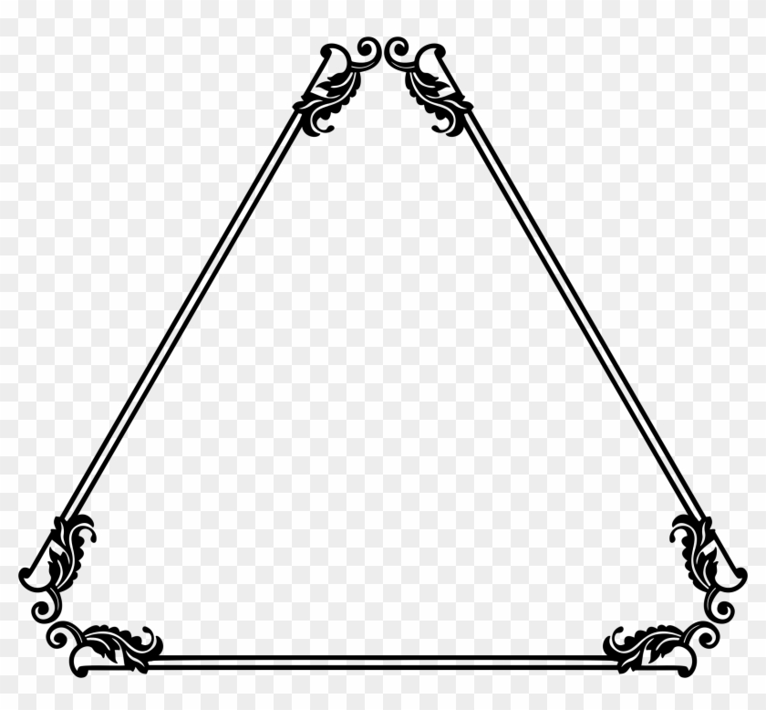 Decorative Ornamental Flourish Frame Extrapolated 8 - Triangle Frame Clipart #1149527