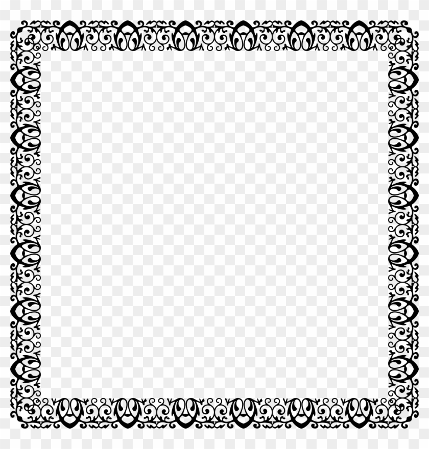 Decorative Ornamental Frame - Black And White Page Borders Printable #1149588