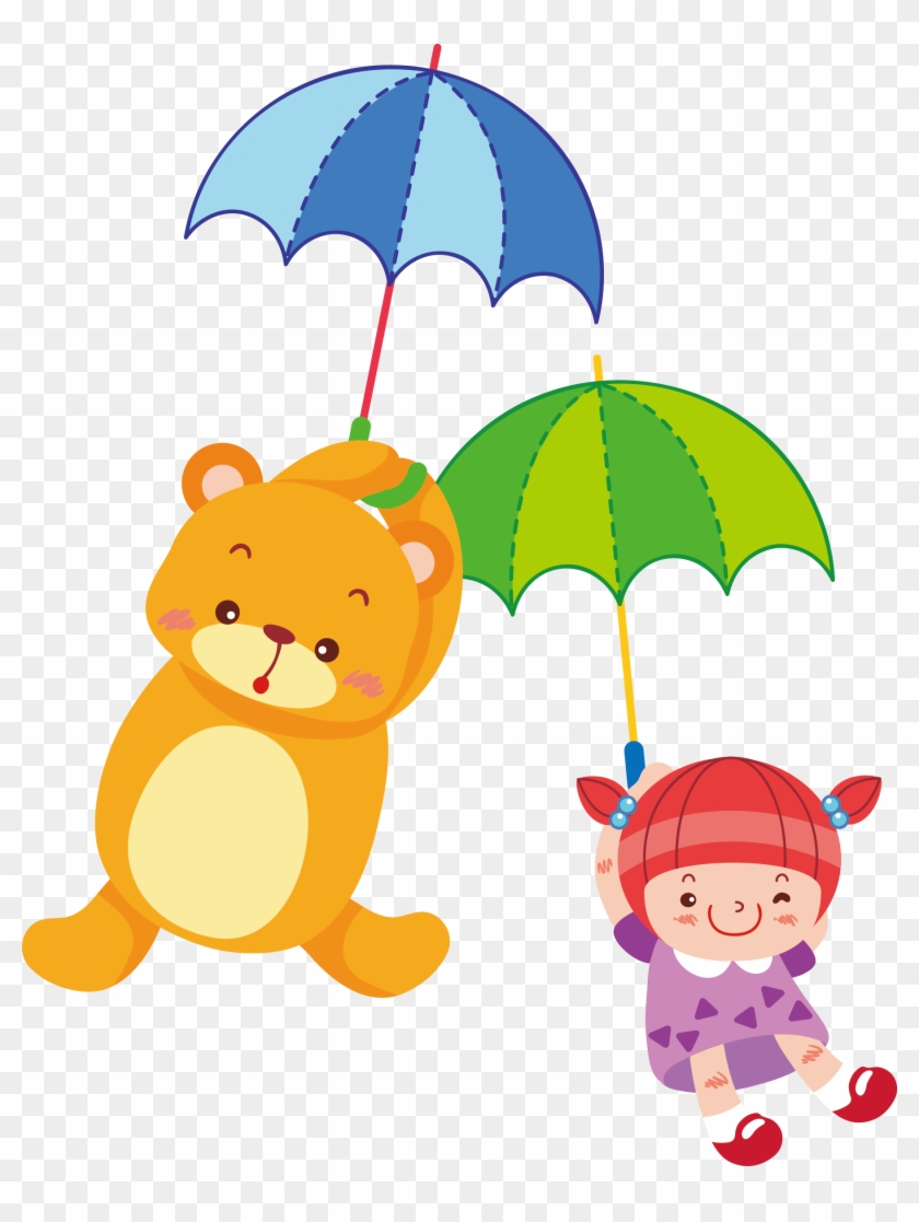 Parachute Cartoon Illustration - Unique Bargains Office Pvc Umbrella Print Window Film #1149608