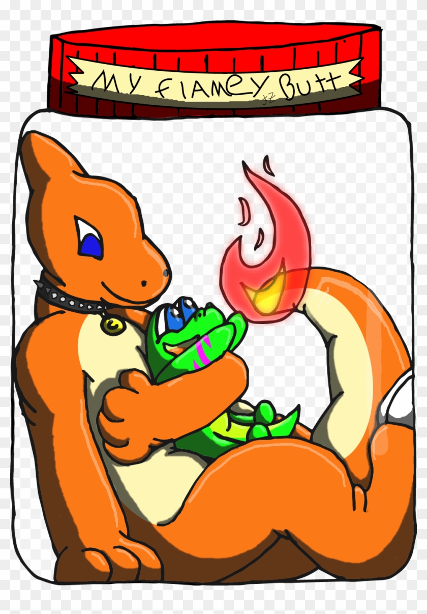 Jar 'o Flamey Butt - Cartoon #1149849