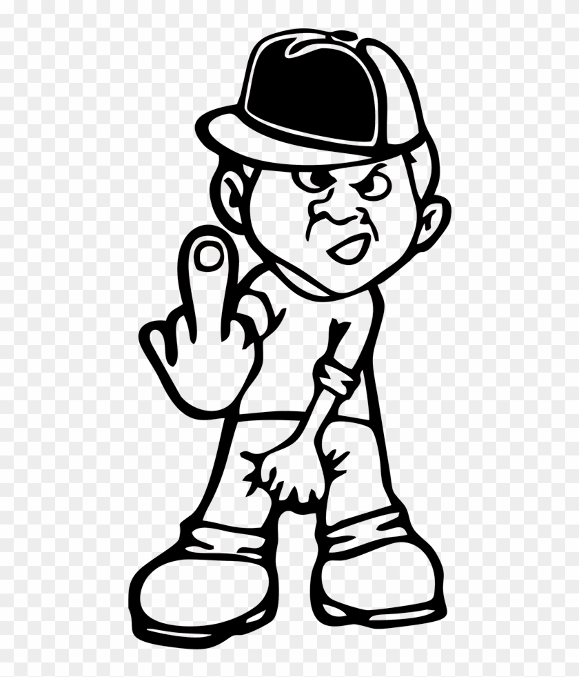 Middle Finger Boy Man Funny Auto Car Bumper Window - Cant Piss On What You #1150388