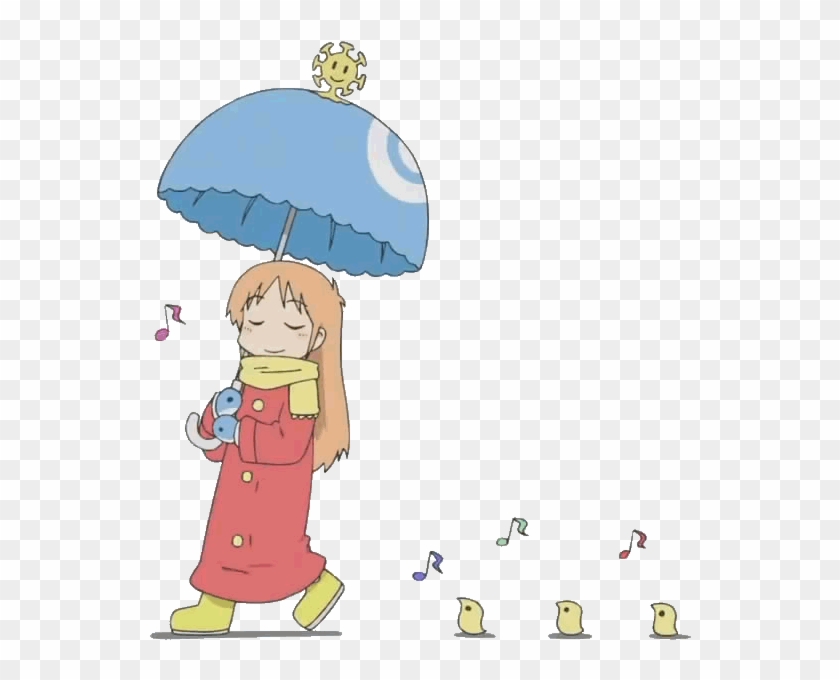 Umbrella - Nichijou Walking Gif #1150530