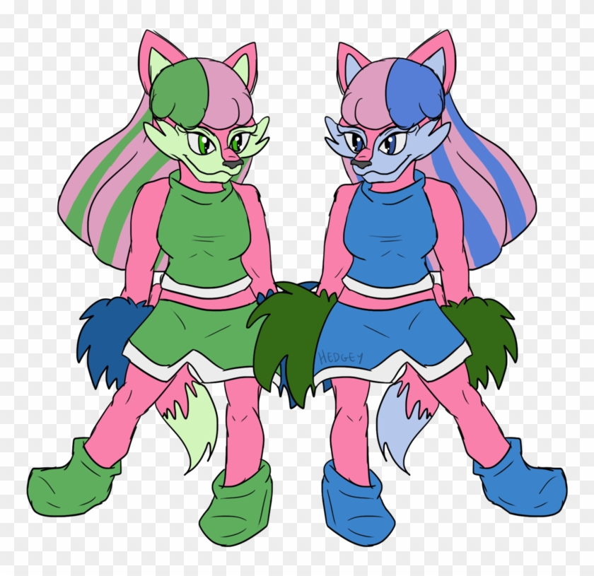 Cheerleader Twins By Hedgey - Cartoon #1150819