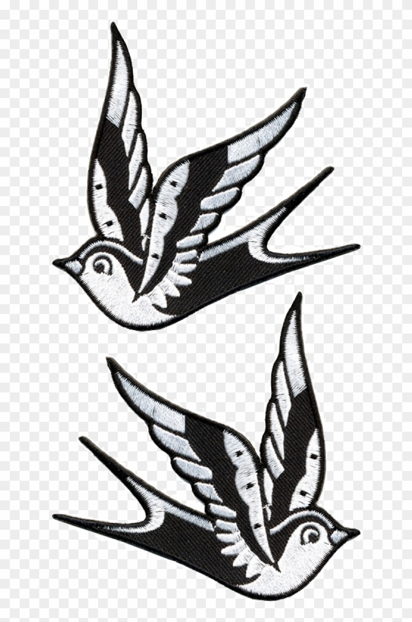 Sourpuss Clothing Sparrow Patches - Black And White Sparrows #1151134