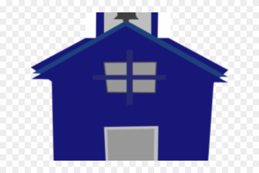 School Clipart Clipart Blue School - School #1151836