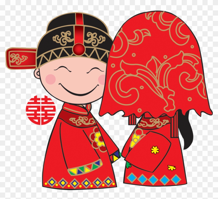 Bridegroom U76d6u5934 Chinese Marriage - 卡通 新郎 新娘 接吻 #1152598