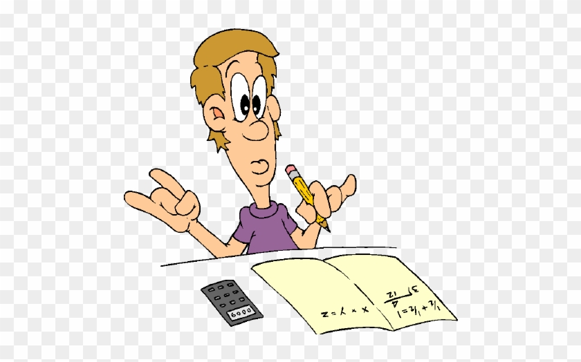 Select From The Menu On The Left To Find Activities - Cartoon Of Someone Doing Homework #1152851