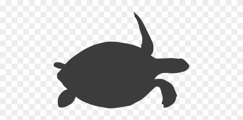 Sea Turtle Silhouette - Siluetas Animales Del Mar Png #1153625