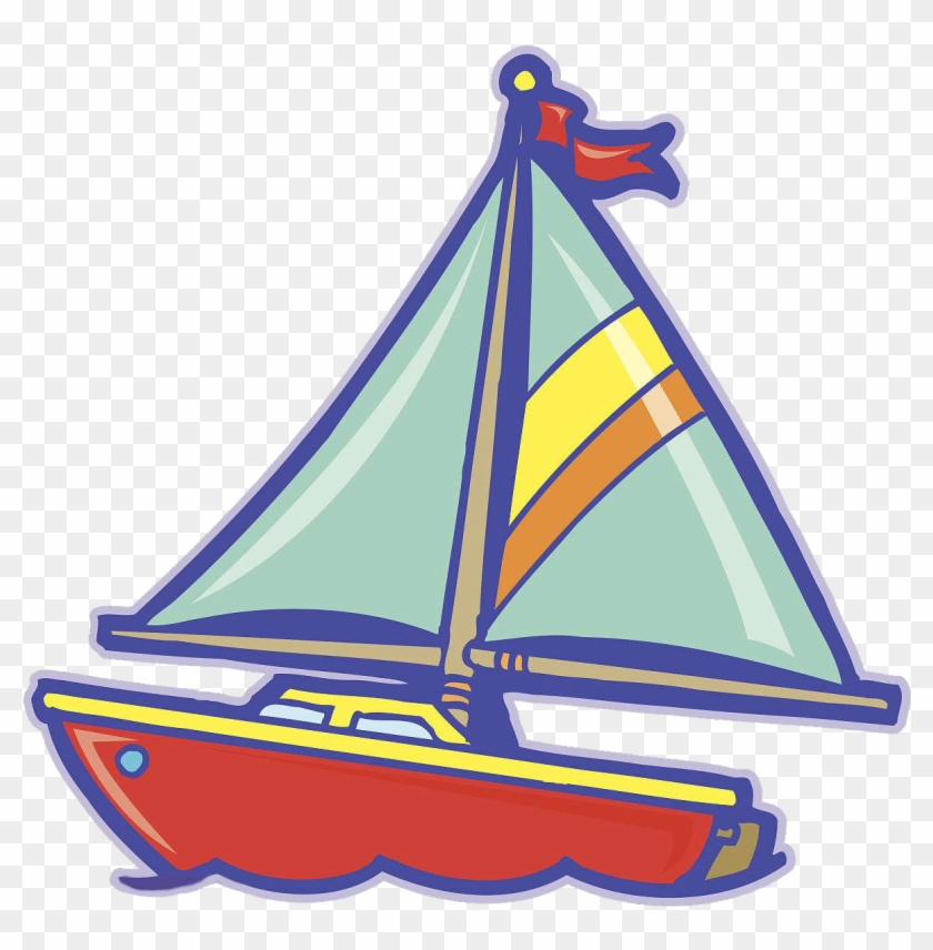 Sailboat Sailing Ship Cartoon - Cartoon Sailing Boat #1154623