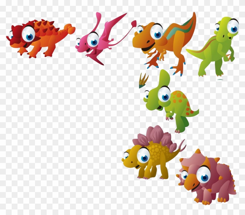 Cartoon Animal Clip Art - Wandkings Wall Stickers Dinousaurs Sticker Set A 40 #1155302
