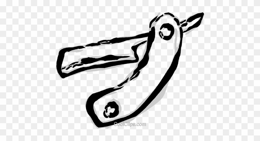 Straight Razor Royalty Free Vector Clip Art Illustration - Illustration #1155953
