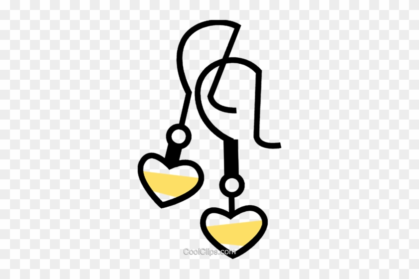 Earrings Royalty Free Vector Clip Art Illustration - Earrings Royalty Free Vector Clip Art Illustration #1155968