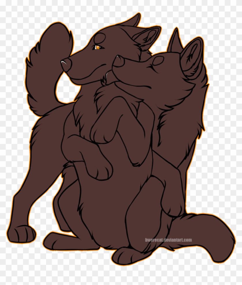 Chibi Wolf Couple Base By Houndssnack - Chibi Wolf Couple Base #1156426