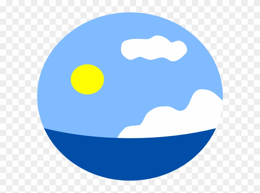 Sea Scene Clip Art At Clker Com Vector Clip Art Online - Circle #1156720
