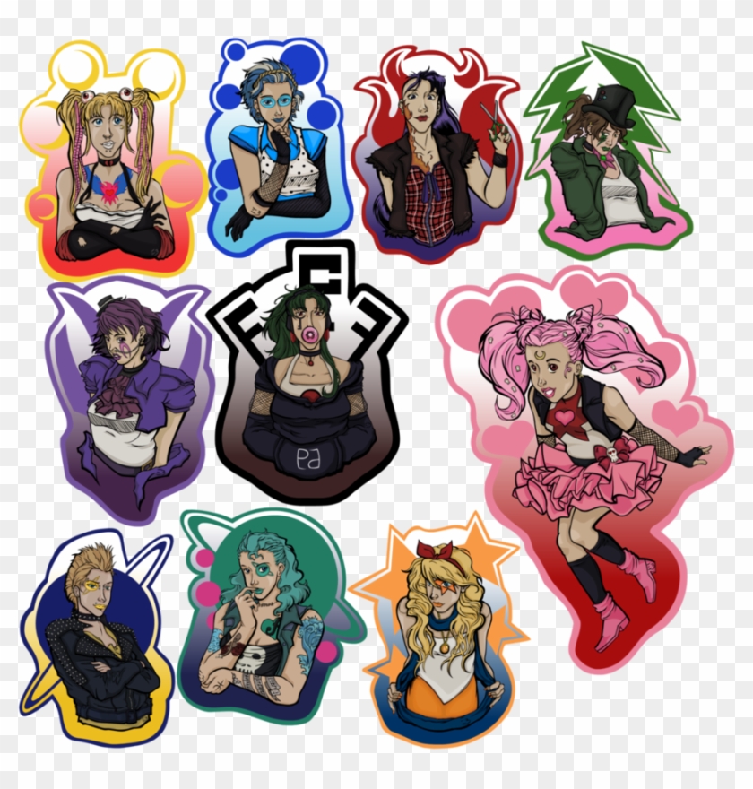 Punk Rock Sailor Scouts [full Set] By Empty-brooke - Punk Rock #1157144