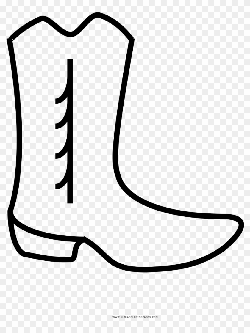 Cowboy Boot Coloring Page - Bota Vaquera Para Dibujar #1157369