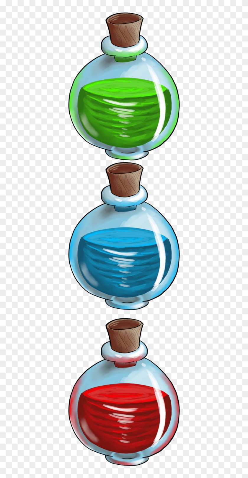 Red Blue Green Large Potions By Alishavolkman - Red #1157869