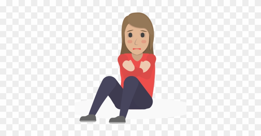 Girl With Anxiety - Cartoon #1158249