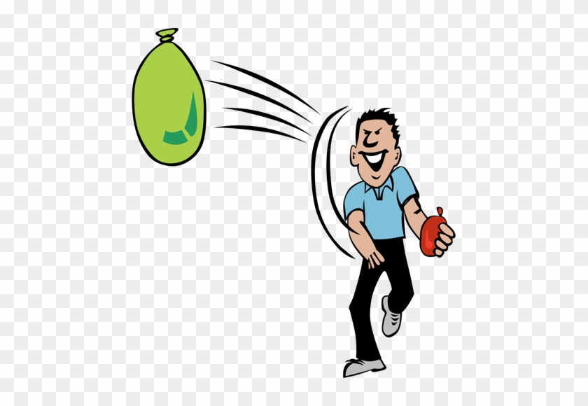 Vector Clip Art Of Water Balloon Fight - Water Balloon Clip Art #1158349