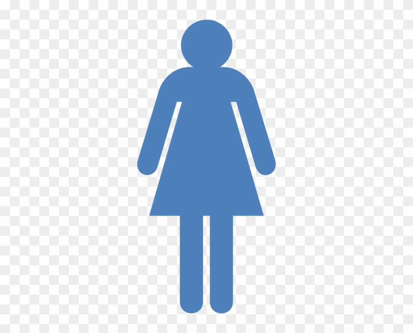 Free Running Girl Stick Figure Clip Art - Female Toilet Sign #1159773