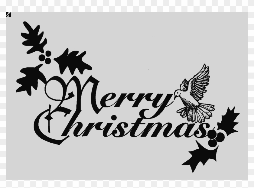 Merry_christmas_sign_bw Grußkarte #1159926