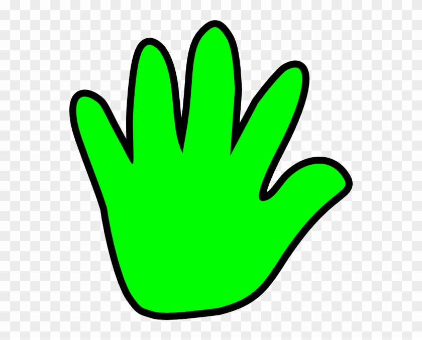 Clipart Of Edt, Hugh And Appendix - Green Handprint #1160599