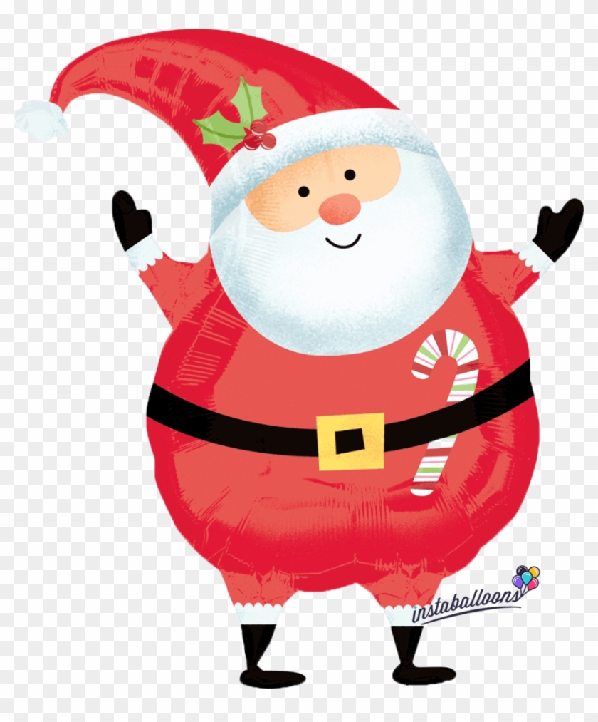 Joyful Santa Claus Christmas Balloon 24" Large - Anagram 18 Inch Junior Shaped Foil Balloon - Joyful #1161330