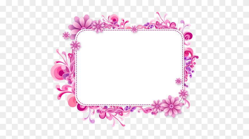 กรอบภาพลายดอกไม้ สวยๆ - Vector Frame #1161873