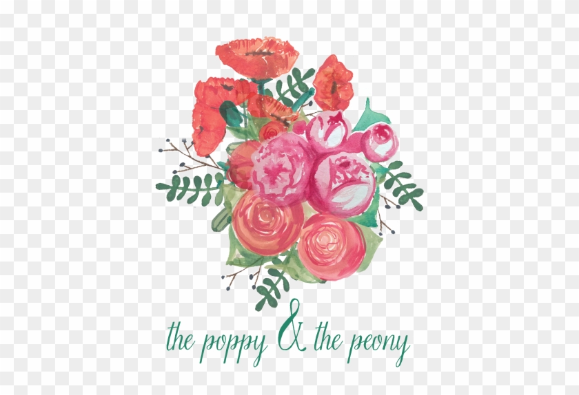 Poppy Peony Logo Stacked Greentype - Poppy Peony Logo Stacked Greentype #1161887