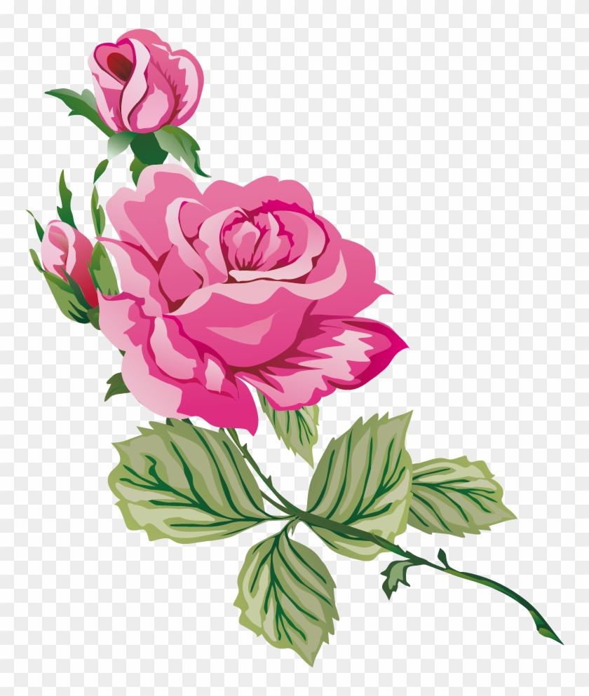 Garden Roses Cabbage Rose Blue Rose Clip Art - Cream Floral Set 90th Birthday Invitation | 90th Birthday #1161903