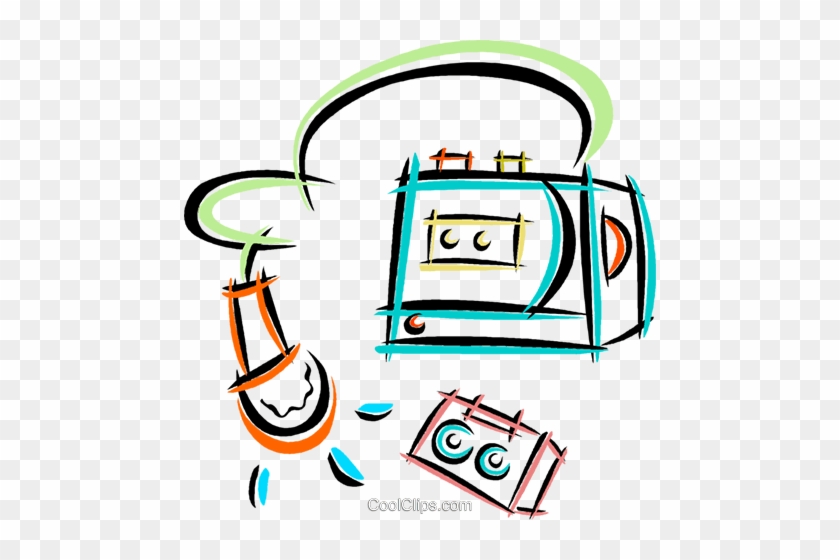 Tape Recorders Royalty Free Vector Clip Art Illustration - Tape Recorders Royalty Free Vector Clip Art Illustration #1161966