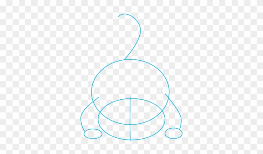 Start With A Large Oval For The Body, Then Draw A Smaller - Circle #1162749
