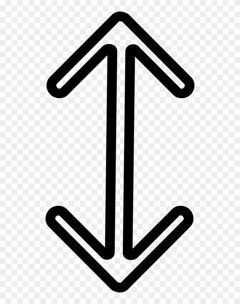 Arrow Double Outlined Vertical Up And Down Sign Comments - Seta Dupla Em Png #1162771