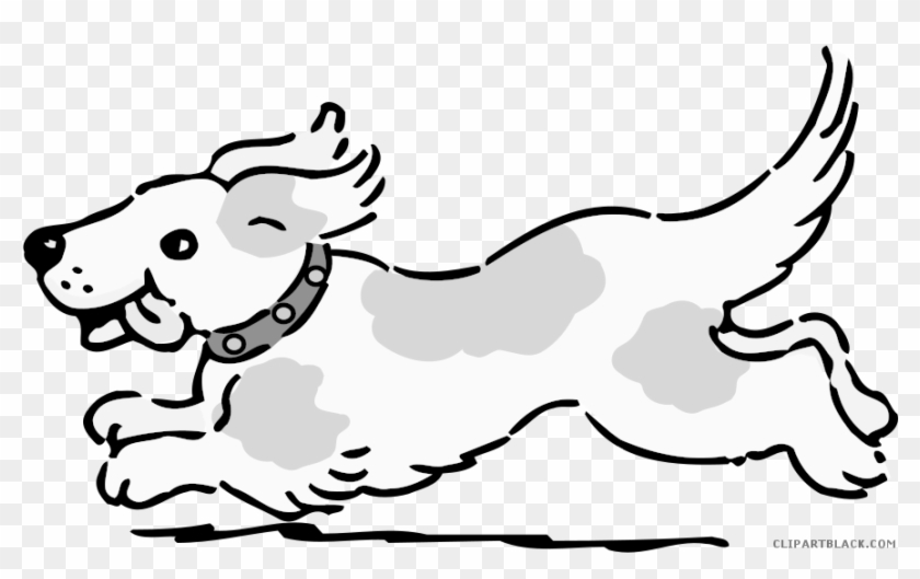 Running Dog Animal Free Black White Clipart Images - Running Dog Clipart #1163015