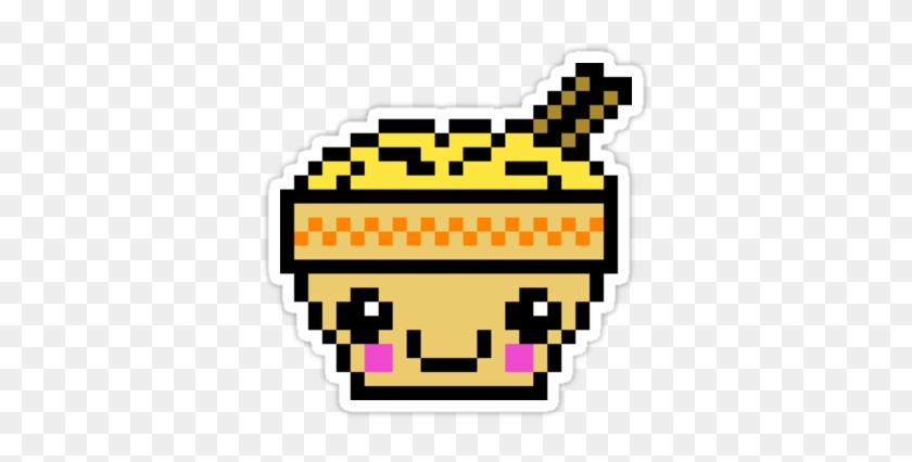 Pixel Art, Pixelated, And Ramen Image - Kawaii Food Perler Bead Patterns #1163163