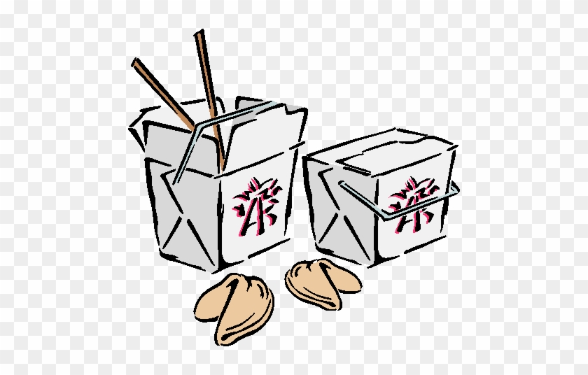 Think Chinese Take Out - Cartoon Chinese Food Box #1164754
